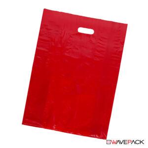 Shopper 20x35 con soffietto 10 e manico a fagiolo Rossa - 10 kg