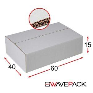 Scatola 60X40X15 doppia onda bianca