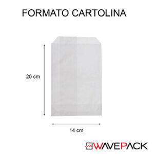 Sacchetti in carta bianchi 14x20 senza soffietto - 3000 Pz/conf.