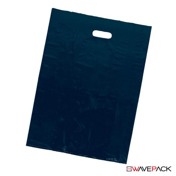 Shopper 42x60 con soffietto 10 e manico a  fagiolo Blu - 10 kg